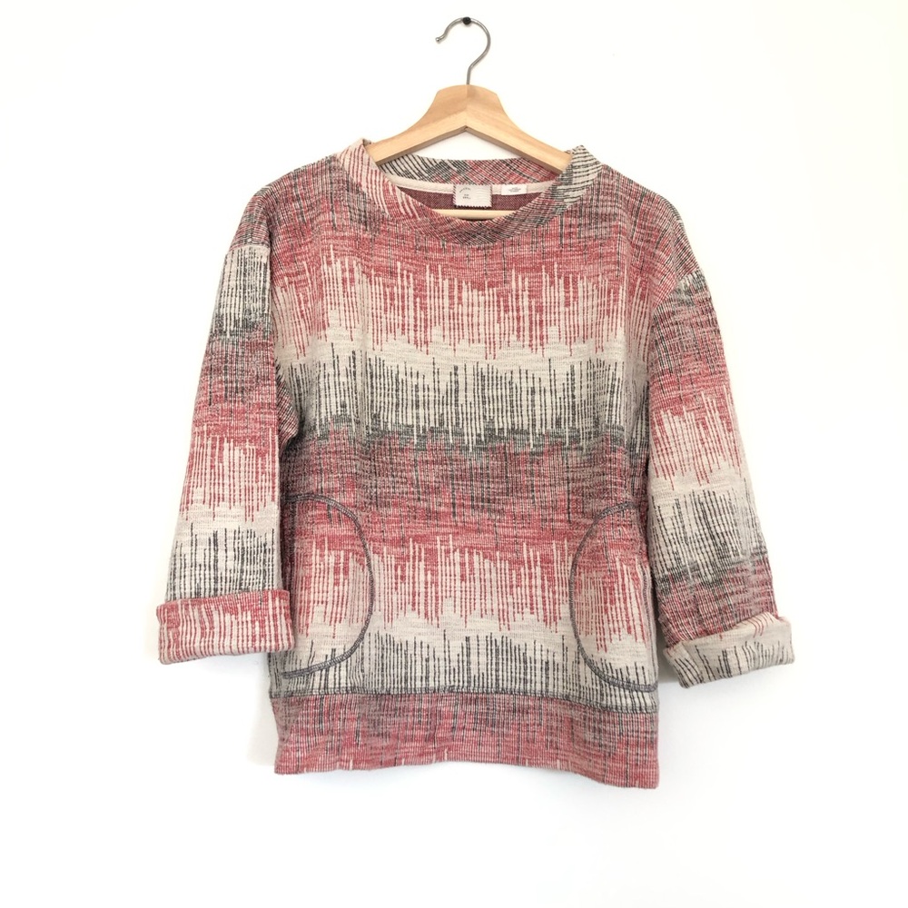 Anthropologie 9-HI5 STCL Red and Gray Patterned Jacket